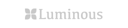 Logo firmy Luminous na bílém pozadí