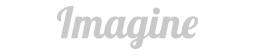 Imagine" na šedozeleném pozadí